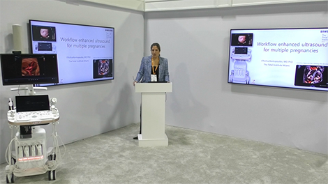 Expert insights presentation on multiple pregnancies ultrasound featuring Samsung HERA Z20 workflow enhancement technologies