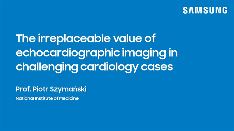 Webinar on echocardiography in challenging cardiology cases featuring clinical examples and expert insights