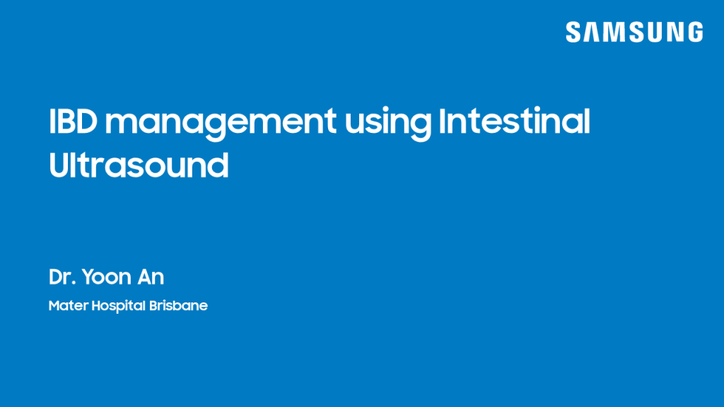 Webinar on IBD management using intestinal ultrasound, Crohn’s disease imaging, bowel wall assessment, and treatment monitoring in real-time