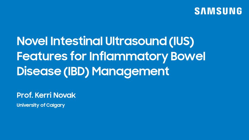 Webinar presentation on intestinal ultrasound for IBD management