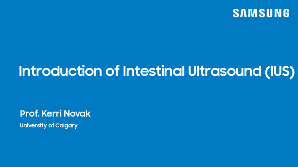 Webinar introduction to intestinal ultrasound with clinical case examples
