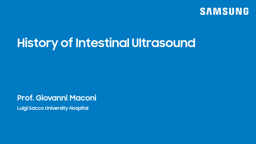 Webinar presentation on the history of intestinal ultrasound (IUS)